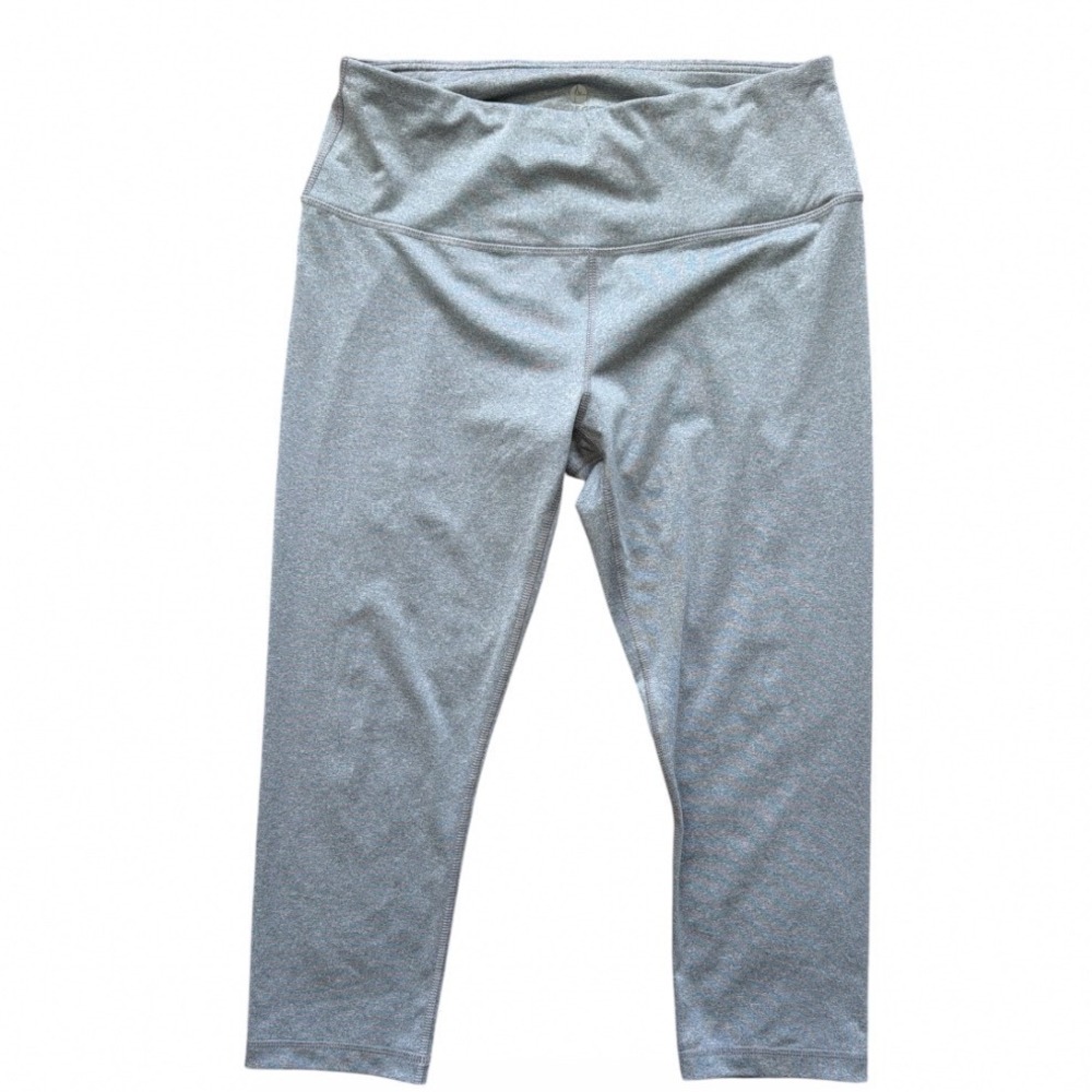 90 Degree by Reflex Cropped Leggings Womens XL Gray Space Dye High‎ Rise Capri